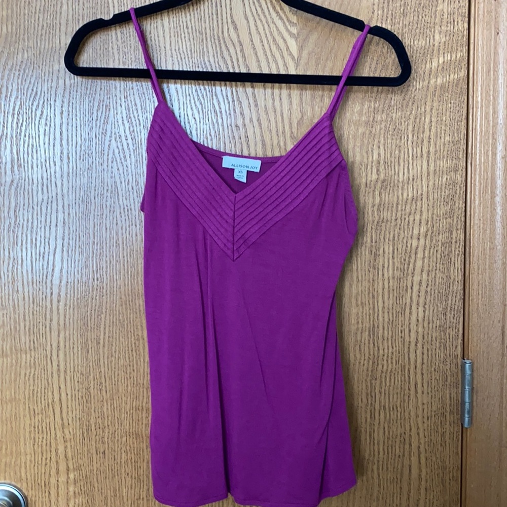 XS Allison Joy Magenta Knit Tank Top